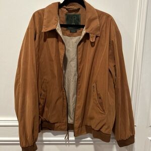 Weatherproof XL Vintage Gold Bomber Jacket Brown Ochre